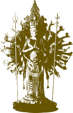Thousand Armed Avalokiteshwara illustration