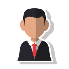 Businessman avatar icon. Businesspeople management and corporate theme. Isolated design. Vector illustration