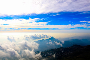 beautiful sea fog in morning time at Phu Tub Berk Viewpoint