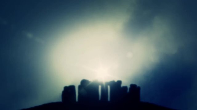 Stonehenge on a foggy Day