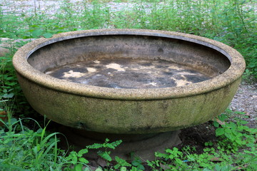 Fototapeta premium Garden outdoor water basin, old basin