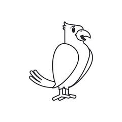 Bird cartoon icon. Pet animal domestic and care theme. Isolated design. Vector illustration