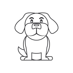 Dog cartoon icon. Pet animal domestic and care theme. Isolated design. Vector illustration