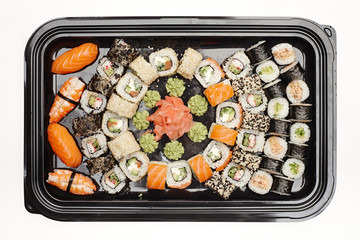 Japanese sushi rolls.