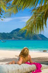 Woman on the beach in Thailand