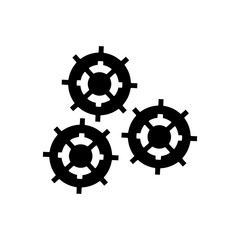 Gears icon. Cog machine part technology and industry theme. Isolated design. Vector illustration
