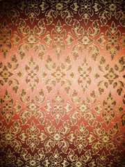 Quadrate floral pattern for design vignette vintage fabrics.