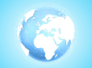 Digital planet earth '3D rendering'