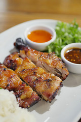 asian grilled chicken with dipping sauce