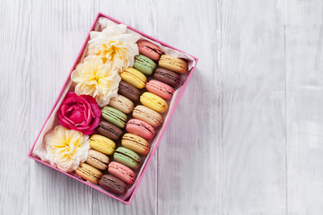 Colorful macaroons. Sweet macarons