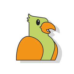 Bird icon. Pet animal domestic and care theme. Isolated design. Vector illustration