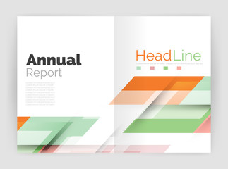 Motion concept. Business annual report cover templates