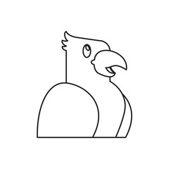 Bird icon. Pet animal domestic and care theme. Isolated design. Vector illustration