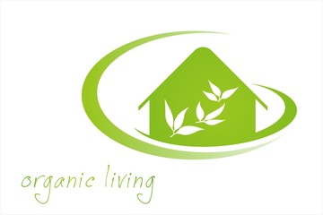 Home , leaves, green icon, business logo design