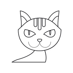 Cat cartoon icon. Pet animal domestic and care theme. Isolated design. Vector illustration