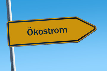 Fototapeta premium Schild 65 - Ökostrom