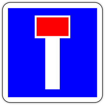 Panneau routier en France : voie sans issu