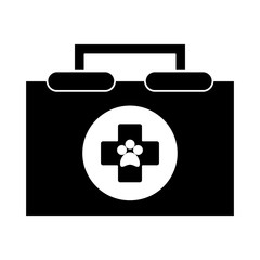 Medical kit and vet icon. Pet animal domestic and care theme. Isolated design. Vector illustration