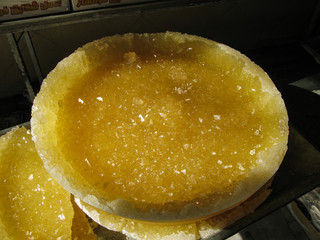 Big piece of saffron sugar produced in Isfahan, Iran