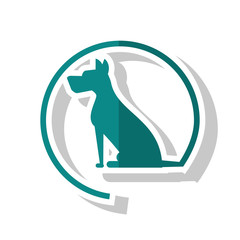 Dog icon. Pet animal domestic and care theme. Isolated design. Vector illustration