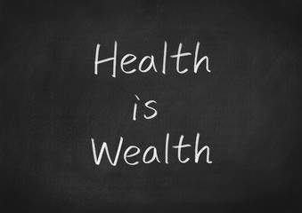 Obraz premium health is wealth