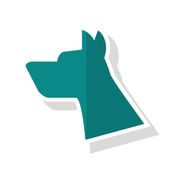Dog icon. Pet animal domestic and care theme. Isolated design. Vector illustration