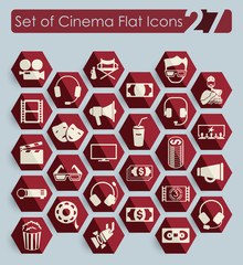Set of cinema icons