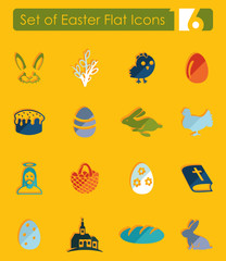 Set of easter icons