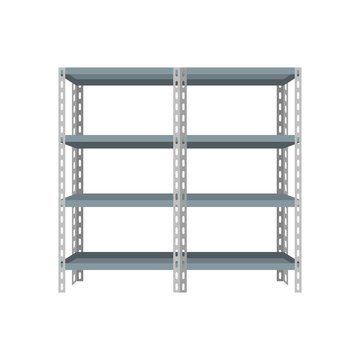 Vector blank storage shelf, flat design