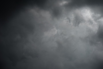 Obraz na płótnie Canvas Dramatic thunderstorm and black clouds