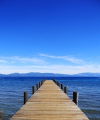 Steg am Lake Tahoe, Kalifornien, Nevada, USA