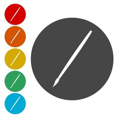 Brush paint icon set 