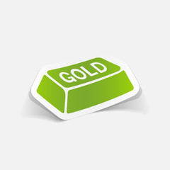 realistic design element. bullion gold