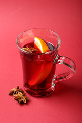 mulled wine in glass