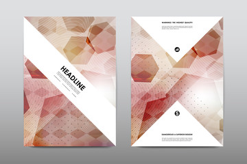 Brochure layout template flyer design vector, Magazine booklet cover abstract background