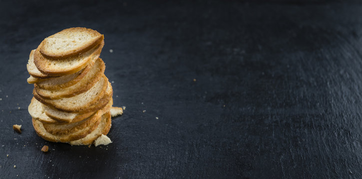Fresh baked bread chips