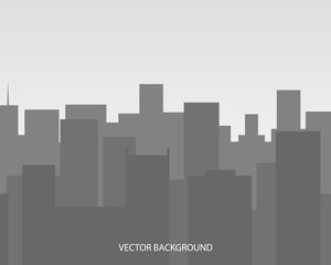 Vector background. Silhouette of the city.