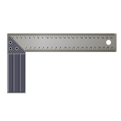 The metal angle on a white background
