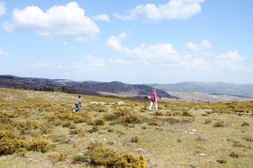 Criança  correndo atrás de adulto