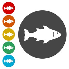 Vector illustration of a fish. Logo design for the company