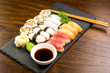Sushi set of japnese food.
