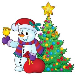 Christmas snowman topic image 3