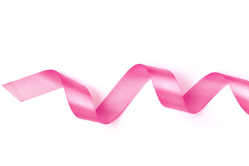 Mix Pink ribbon on a white background