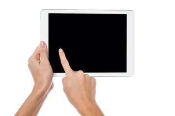 Touch pad device in use