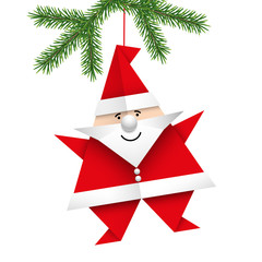 święty mikołaj origami wektor © Rzoog