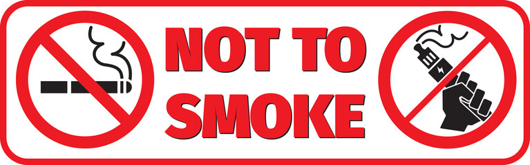 no vaping no smoking placard not to smoke