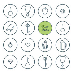 Collection of role-playing game web icons.