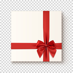 Realistic gift icon on transparent background.