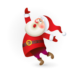 Vector Santa Claus singing Christmas song illustration