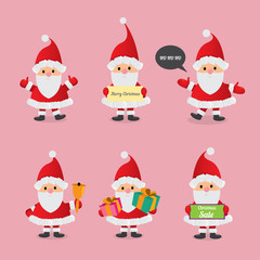 Santa Claus collection. vector illustration